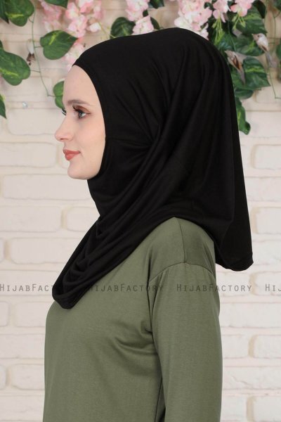 Wilda - Svart Bomull Hijab