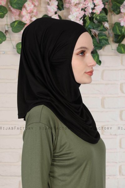 Wilda - Svart Bomull Hijab