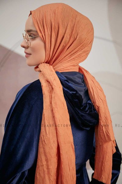 Serap - Tegelröd Bamboo Crash Hijab