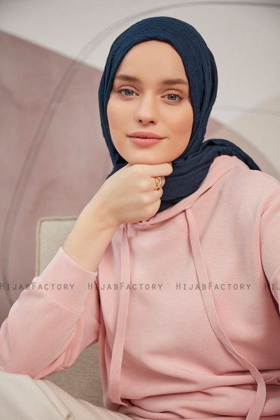 Serap - Marinblå Bamboo Crash Hijab
