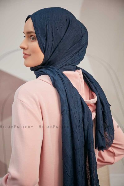 Serap - Marinblå Bamboo Crash Hijab