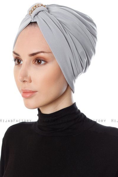 Bahar - Ljusgrå Turban