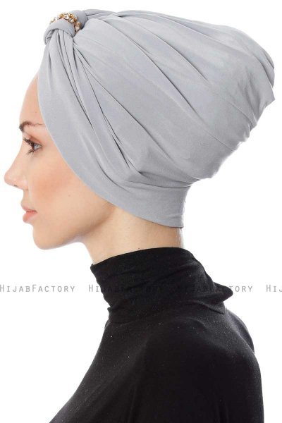 Bahar - Ljusgrå Turban