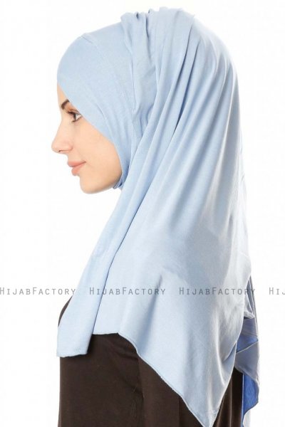 Betul - Ljusblå 1X Jersey Hijab - Ecardin