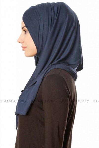 Betul - Marinblå 1X Jersey Hijab - Ecardin