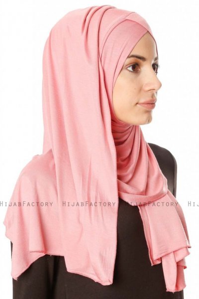 Betul - Mörkrosa 1X Jersey Hijab - Ecardin