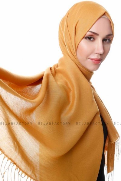 Buse Senapsgul Hijab Sjal Sehr-i Sal 400119d