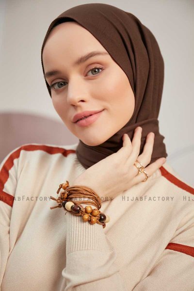 Ceyda - Mörkbrun Cazz Hijab