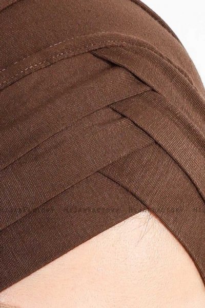 Cansu Brun 3X Jersey Hijab Ecardin 200908-5