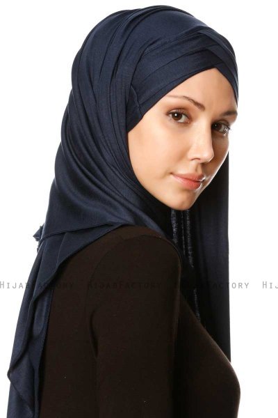 Cansu - Marinblå 3X Jersey Hijab