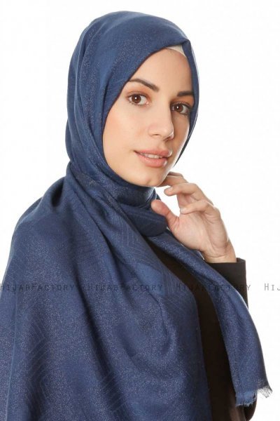 Caria - Marinblå Hijab - Madame Polo