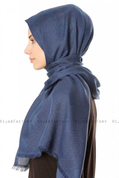Caria - Marinblå Hijab - Madame Polo