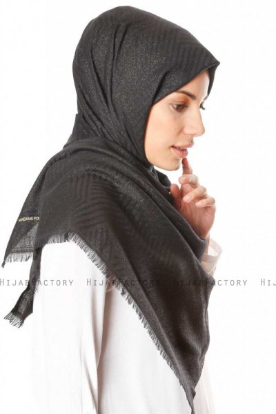 Caria - Svart Hijab - Madame Polo