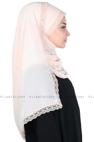 Carin - Beige Praktisk Chiffon Hijab