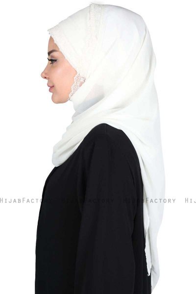 Carin - Creme Praktisk Chiffon Hijab