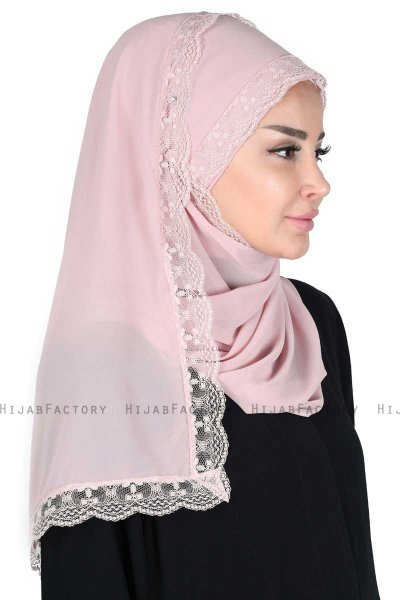 Carin - Gammelrosa Praktisk Chiffon Hijab