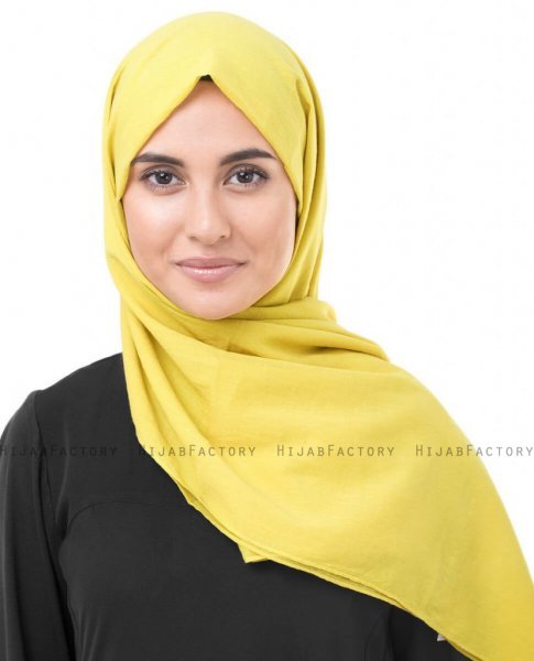 Cellery Yellow Gul Georgette Hijab5XA46c