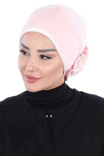 Clara - Gammelrosa & Creme Bomull Turban