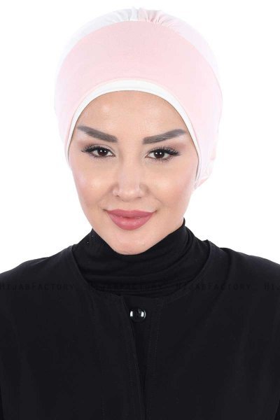 Clara - Gammelrosa & Creme Bomull Turban