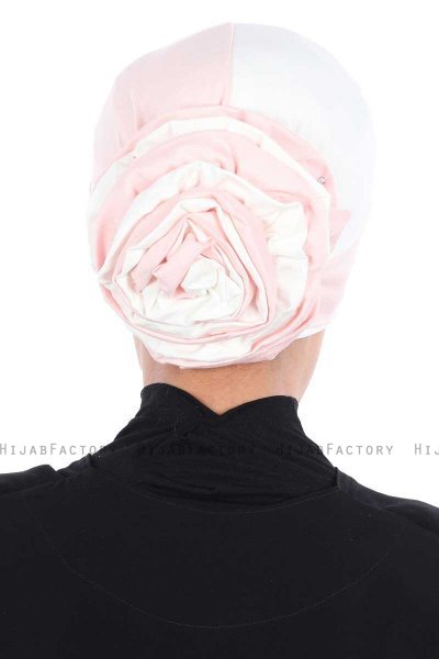 Clara - Gammelrosa & Creme Bomull Turban