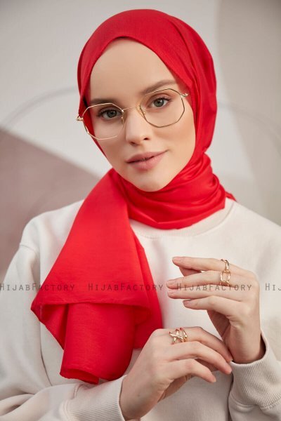 Silky Plain - Röd Hijab