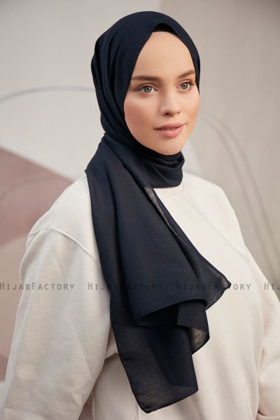Silky Plain - Marinblå Hijab