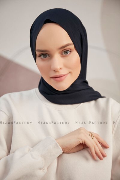 Silky Plain - Marinblå Hijab