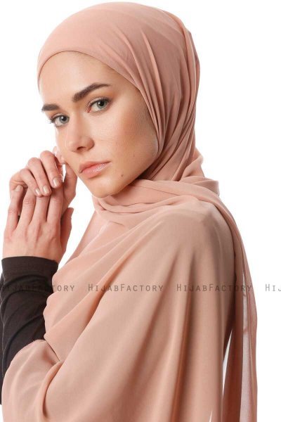 Derya - Gammelrosa Praktisk Chiffon Hijab
