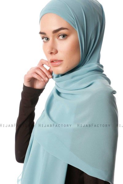 Derya - Mint Praktisk Chiffon Hijab