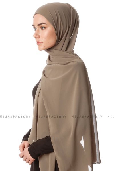 Derya - Olivgrön Praktisk Chiffon Hijab