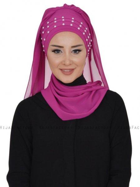 Diana Fuchsia Praktisk Hijab Ayse Turban 326209-1
