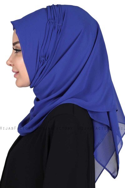 Disa - Blå Praktisk Chiffon Hijab