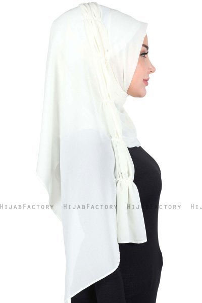 Disa - Creme Praktisk Chiffon Hijab