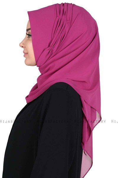 Disa - Fuchsia Praktisk Chiffon Hijab