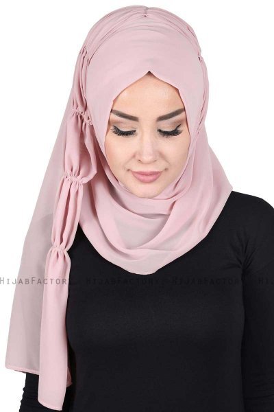 Disa - Gammelrosa Praktisk Chiffon Hijab
