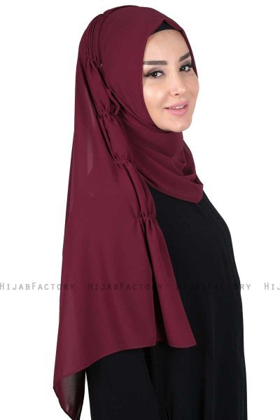 Disa - Plommon Praktisk Chiffon Hijab