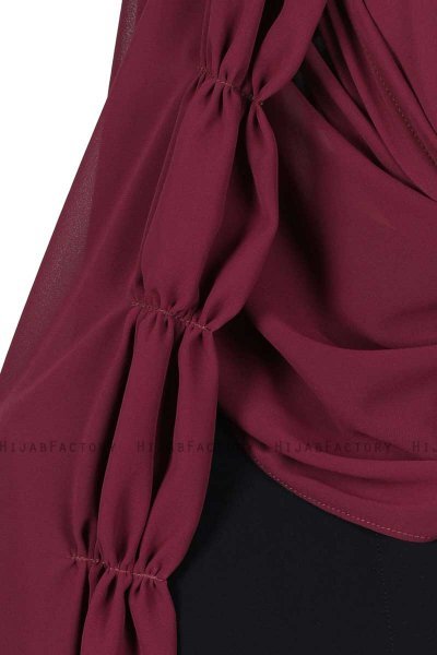 Disa - Plommon Praktisk Chiffon Hijab