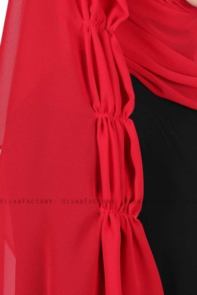 Disa - Röd Praktisk Chiffon Hijab