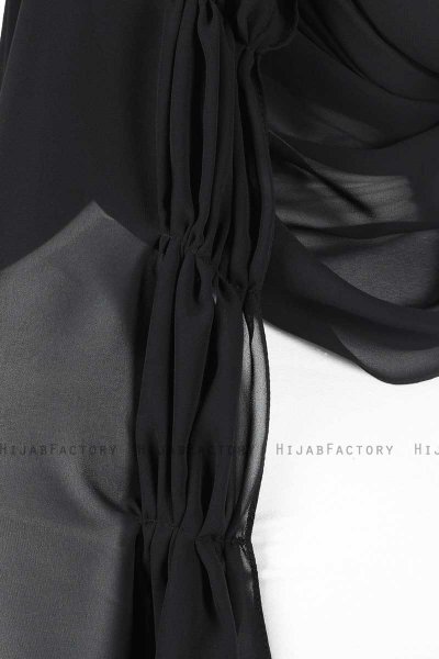 Disa - Svart Praktisk Chiffon Hijab