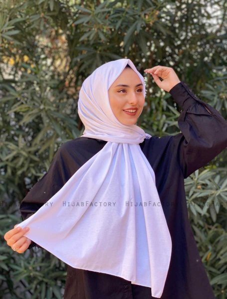 Djamila - Vit Bomull Hijab - Mirach