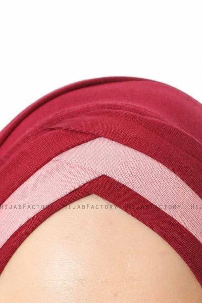 Duru - Bordeaux & Mörkrosa Jersey Hijab