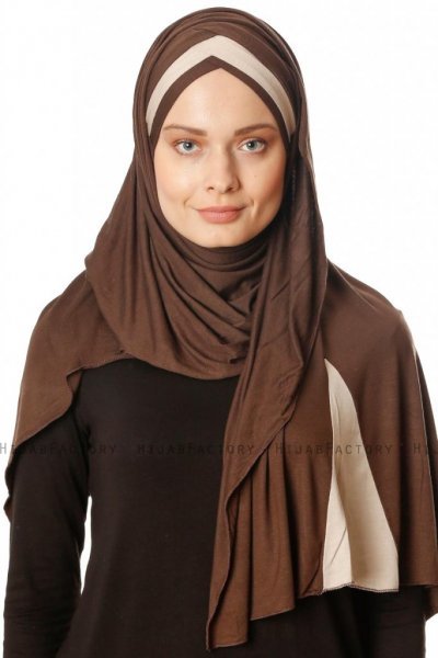 Duru - Brun & Taupe Jersey Hijab