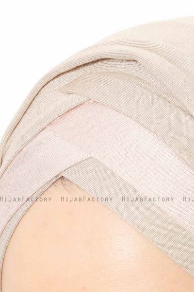 Duru - Ljus Taupe & Gammelrosa Jersey Hijab