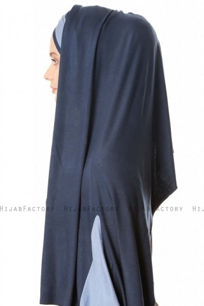 Duru - Marinblå & Indigo Jersey Hijab