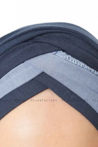 Duru - Marinblå & Indigo Jersey Hijab