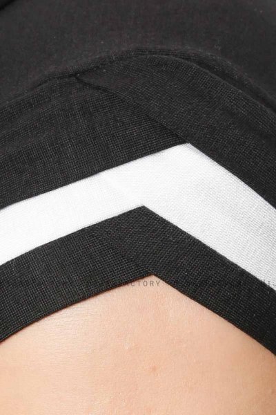 Duru - Svart & Vit Jersey Hijab