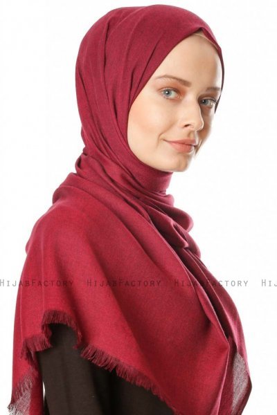 Ece - Mörk Fuchsia Pashmina Hijab
