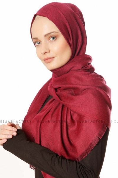 Ece - Mörk Fuchsia Pashmina Hijab