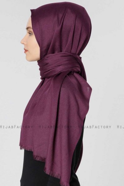 Ece Plommon Pashmina Hijab Sjal Halsduk 400015d