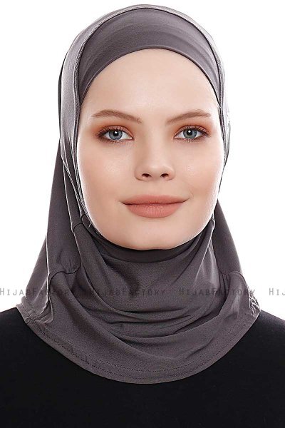 Elif - Antracit Sport Hijab - Ecardin